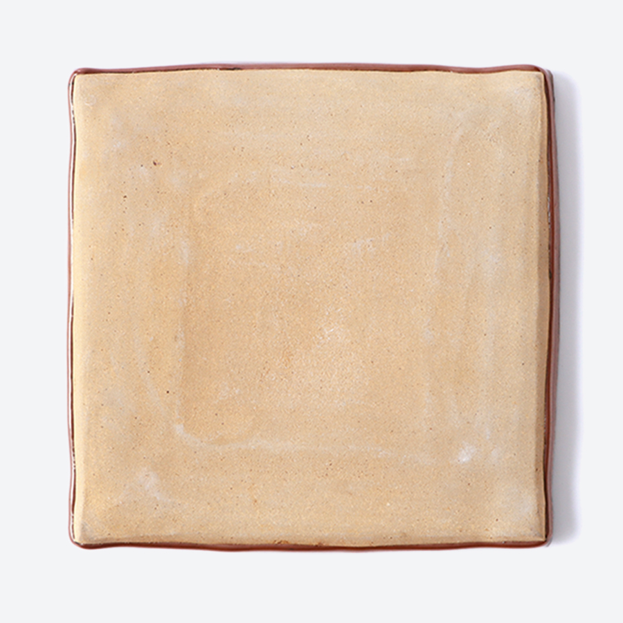 濱田友緒＞濱田窯 柿釉赤絵角皿 | 栃木県益子町 | 三越伊勢丹ふるさと納税